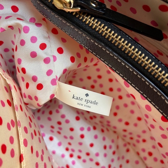 NWOT Kate Spade Black Leather Wellesley Fallon Large Tote Bag